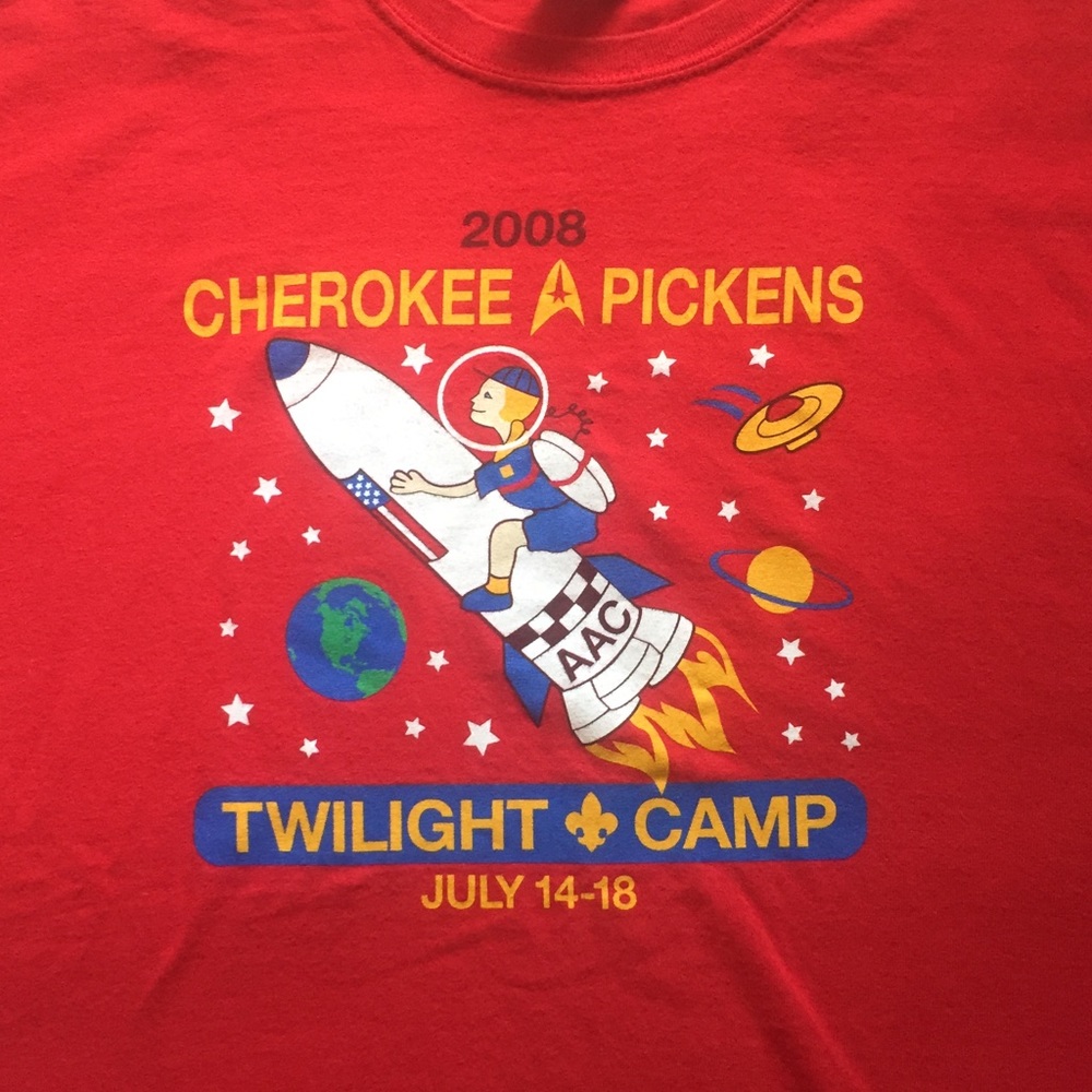 Vintage Cub Scout Twilight Camp Rocket TShirt